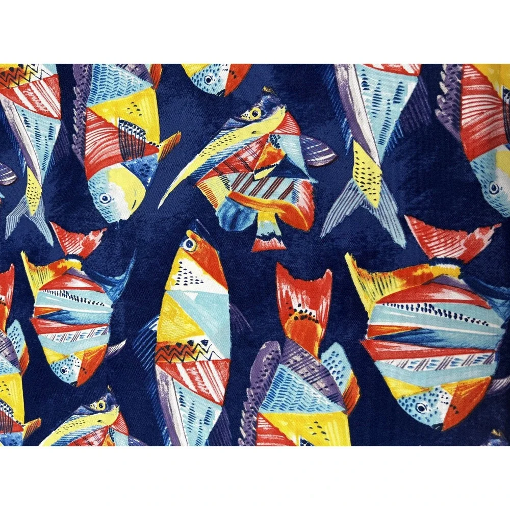 Multi-Colored Fish Fabric by JoAnn Fabrics Cotton 1 yard-‎ NWOT